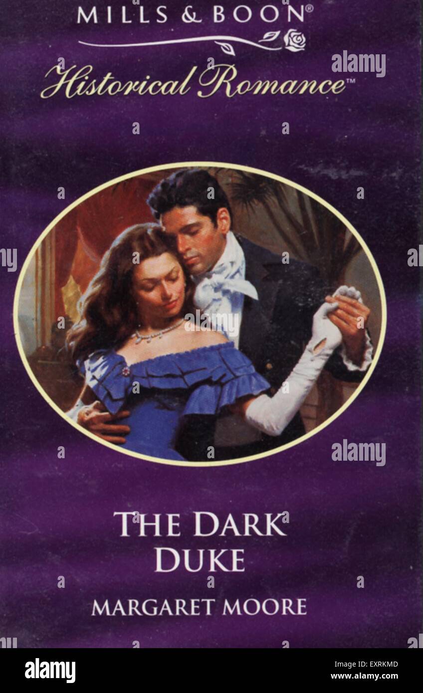 1990s UK The Dark Duke by Margaret Moore Book Cover Stock Photo