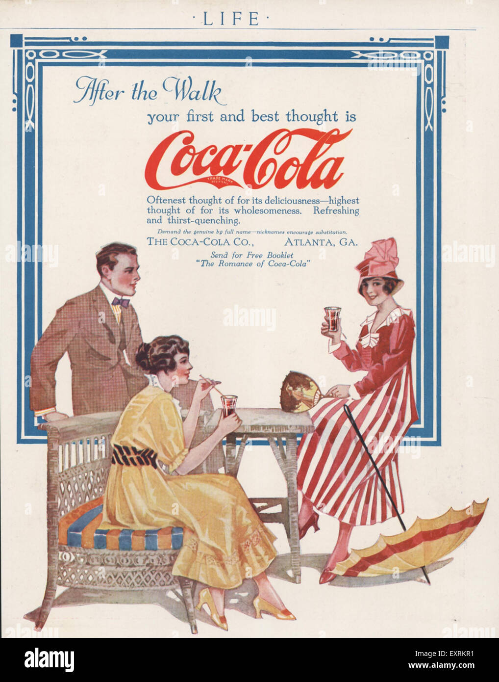 1910s USA Coca-Cola Magazine Advert Stock Photo