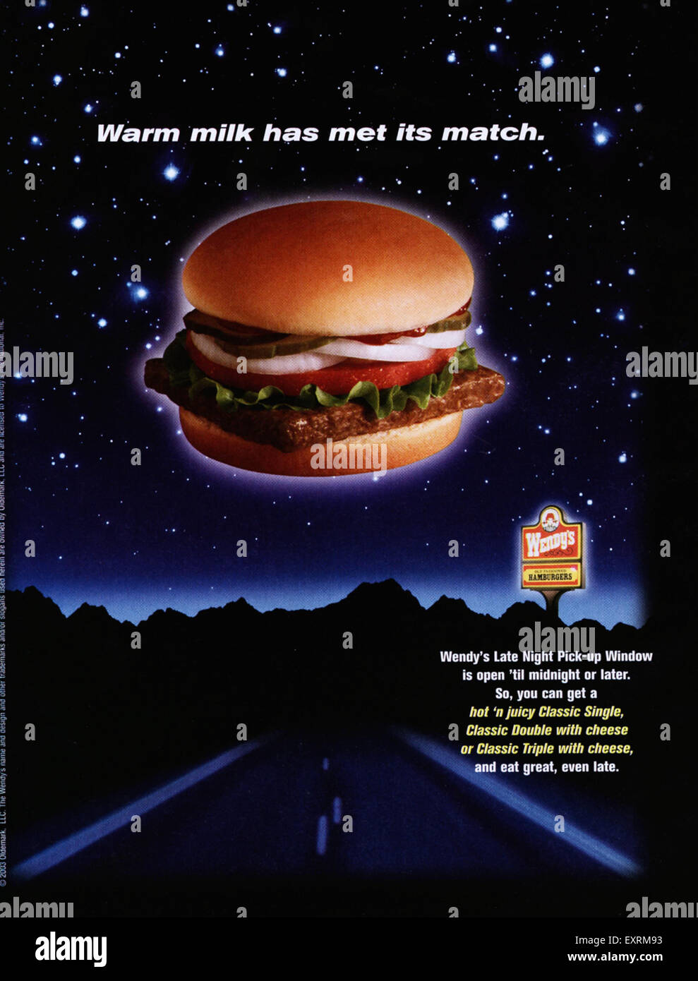 2000s USA Wendy's Magazine Advert Stock Photo - Alamy