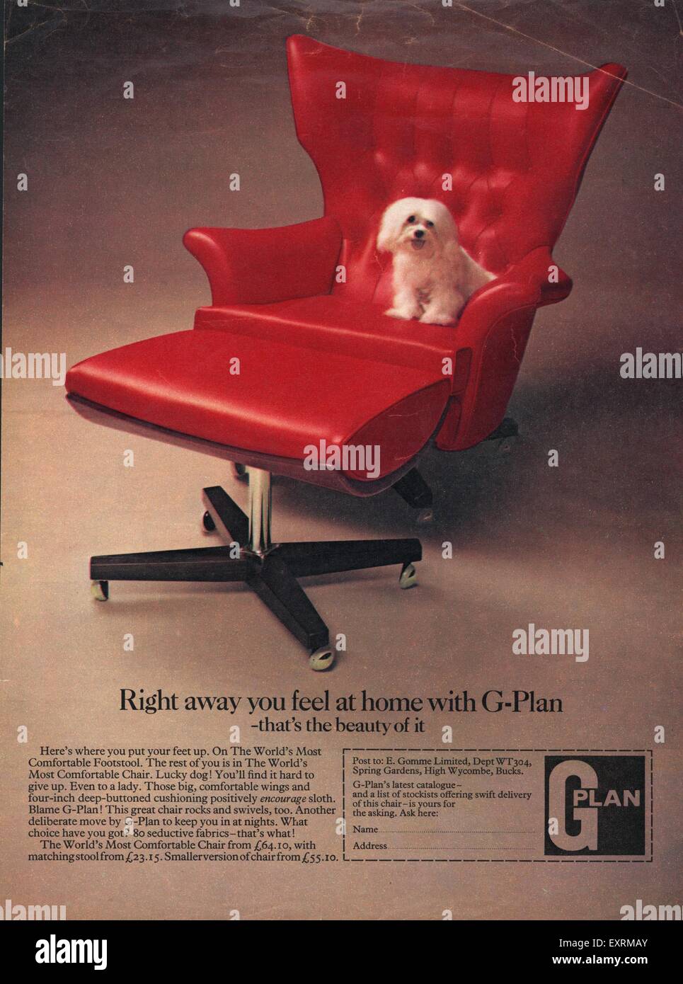 1960s UK GPlan Magazine Advert Stock Photo Alamy