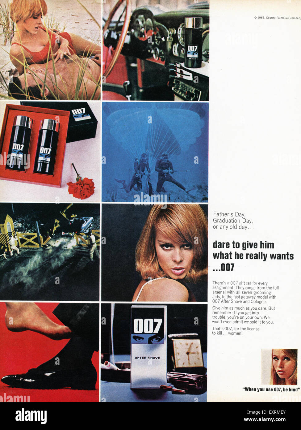 1960s USA 007 Magazine Advert Stock Photo - Alamy