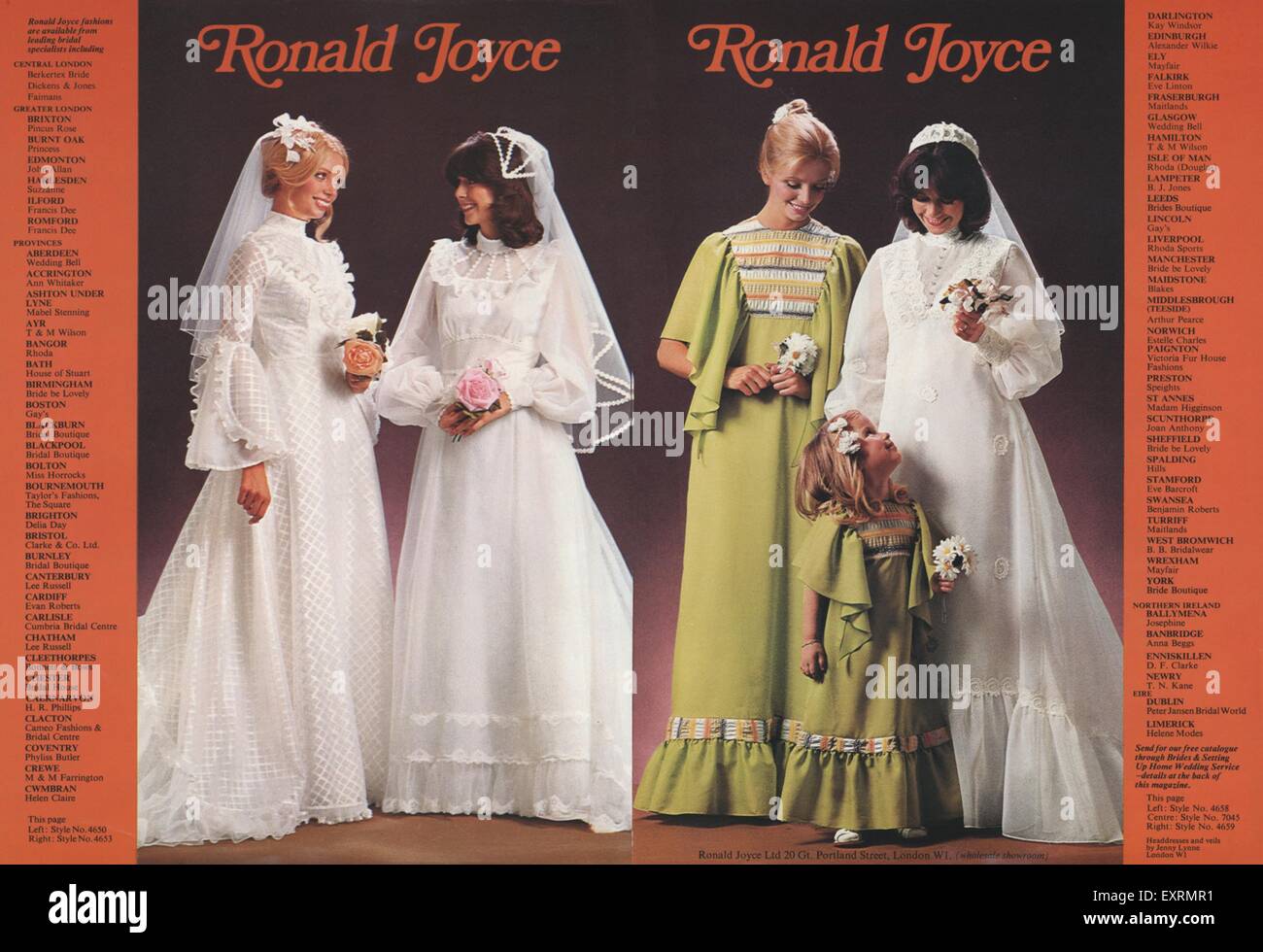 Bridesmaids dresses 1970s hi res stock photography and images Alamy