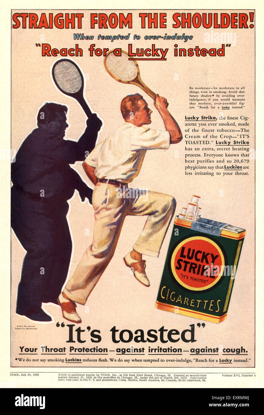 1930s USA Lucky Strike Magazine Advert Stock Photo - Alamy