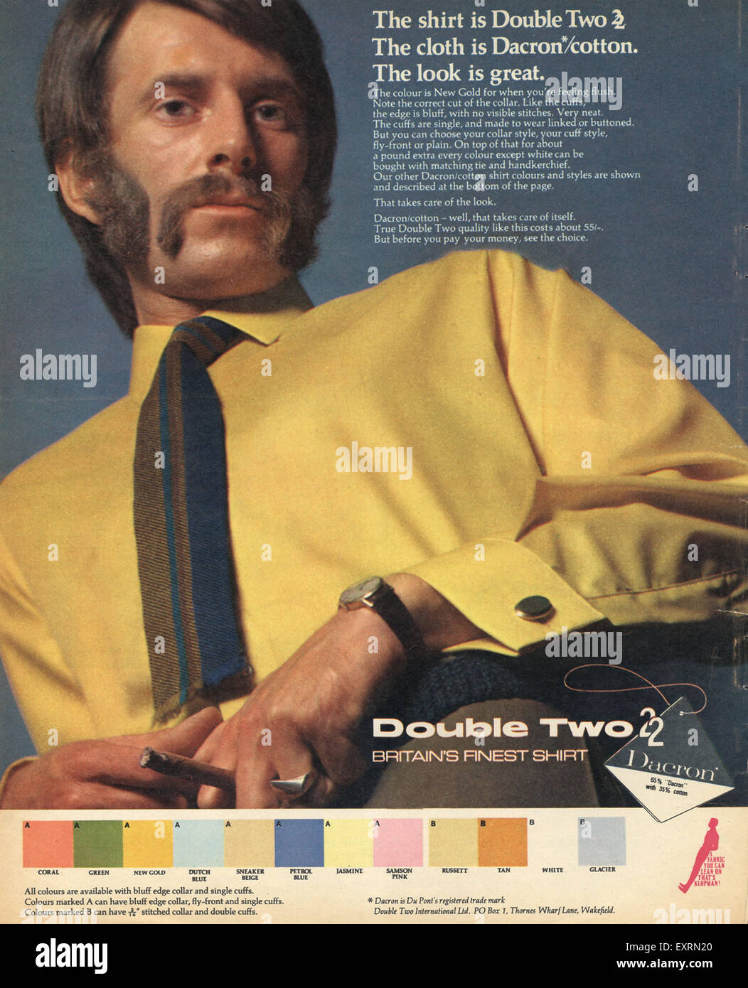 1960s UK Double Two Magazine Advert Stock Photo