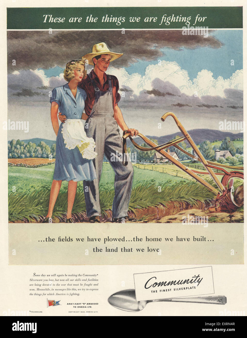 1940s USA Community Magazine Advert Stock Photo