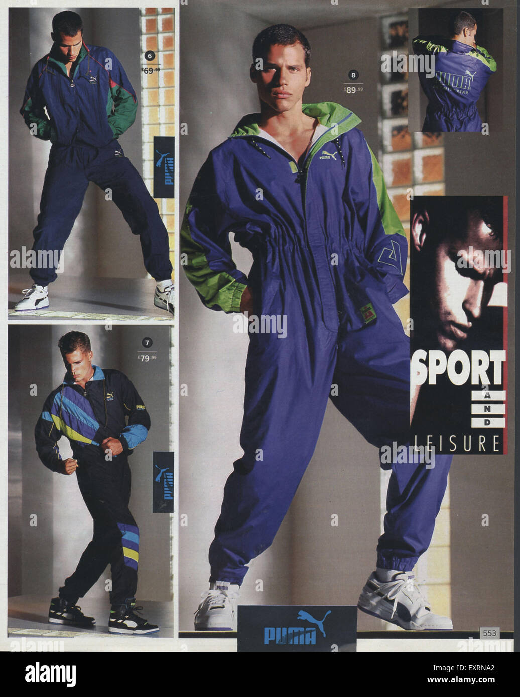 1990s UK Mens Sports Wear Catalogue/ Brochure Plate Stock Photo - Alamy