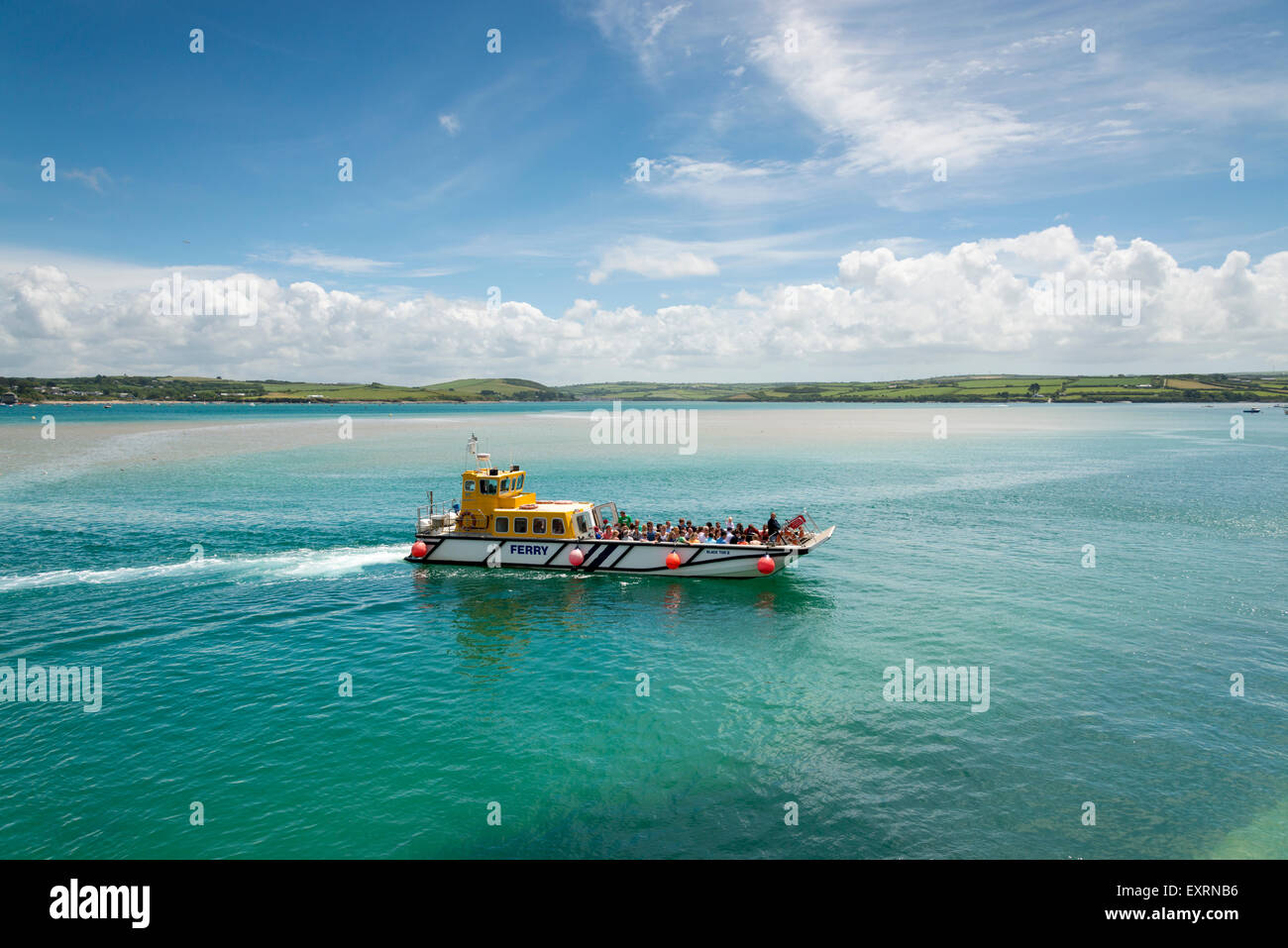 The Padstow to Rock Ferry boat ferrying passengers across the River