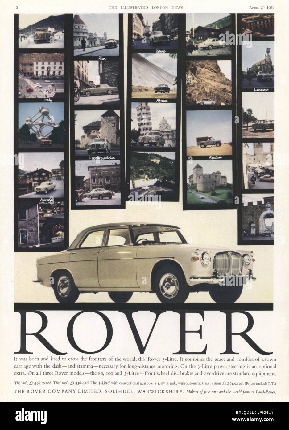1960s UK Rover Magazine Advert Stock Photo - Alamy