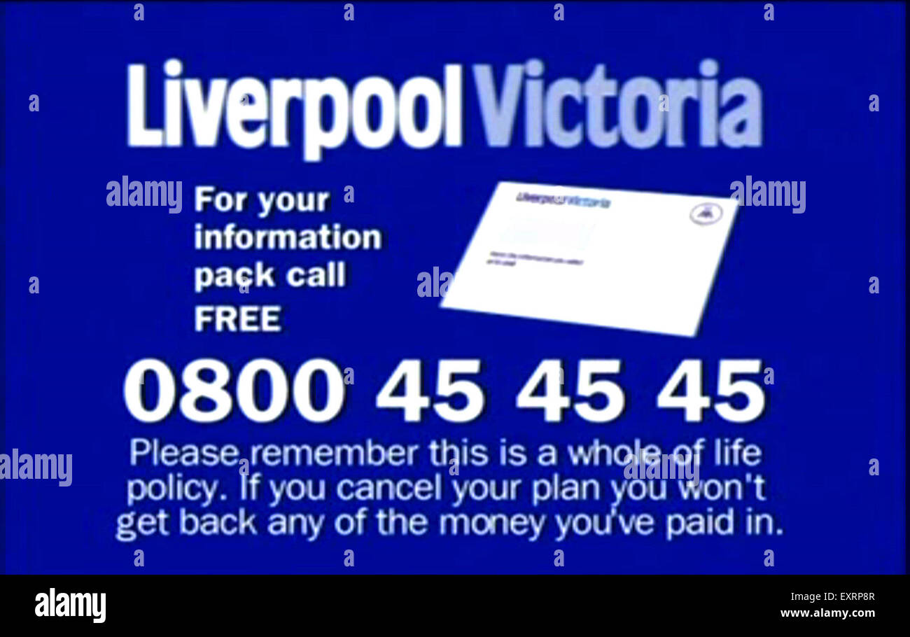 Liverpool Victoria Car Insurance Email Address 2000s UK Liverpool Victoria Liverpool Victoria TV Advert (Grab Stock