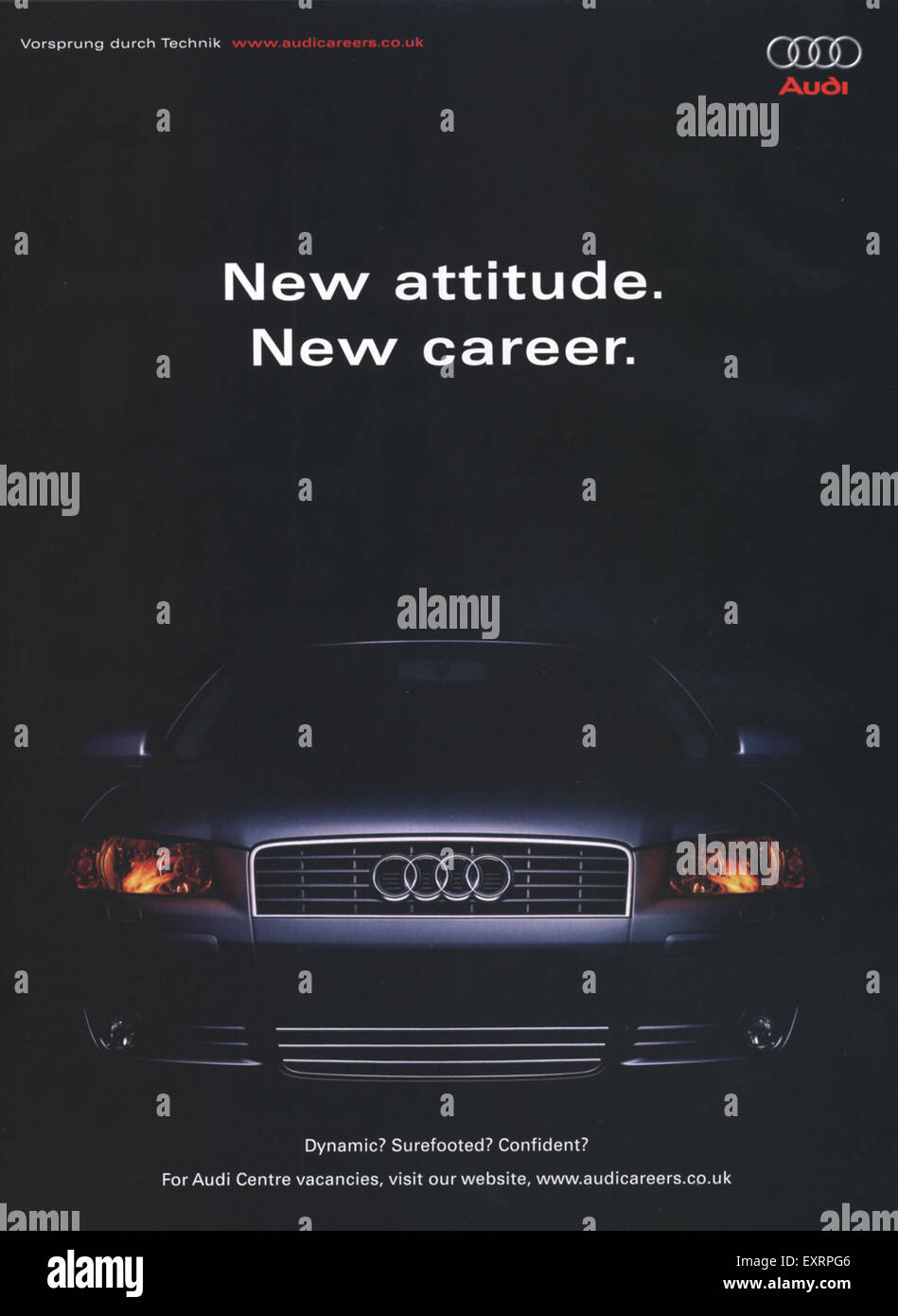 2000s UK Audi Magazine Advert Stock Photo