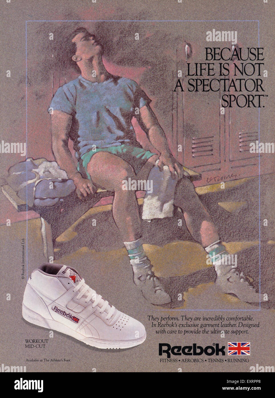 1980s USA Reebok Magazine Advert Stock Photo - Alamy