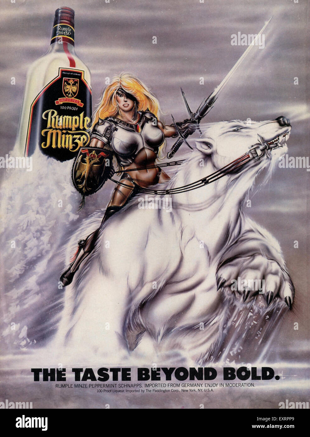 1980s USA Rumple Minze Magazine Advert Stock Photo