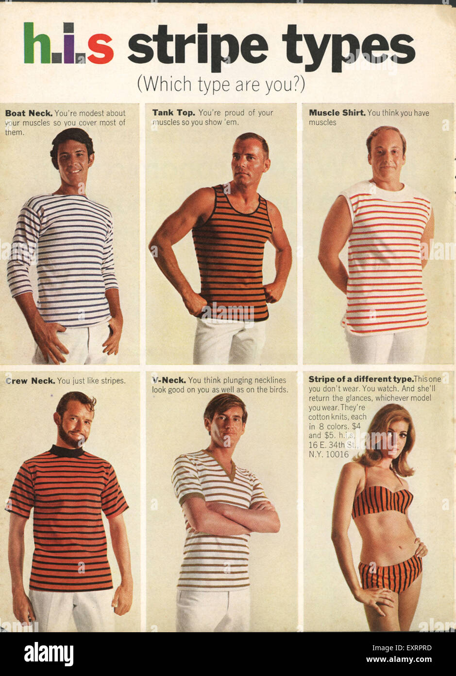 1960s USA his Magazine Advert Stock Photo