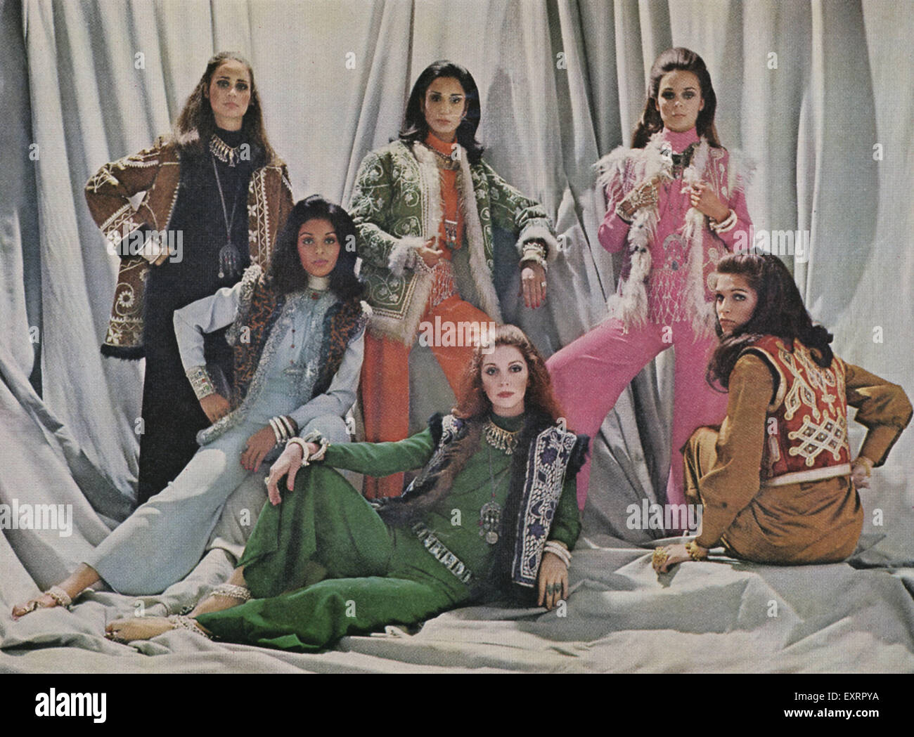 1960s USA Fashion Shoot Magazine Plate Stock Photo