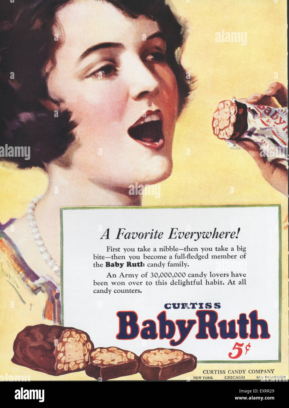 baby ruth candy bar 1920