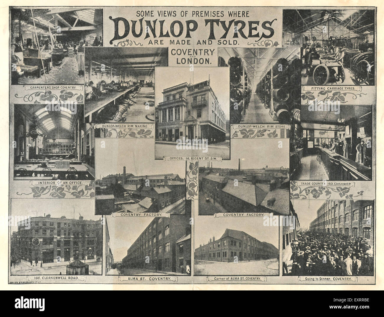 1900s UK Dunlop Magazine Advert Stock Photo