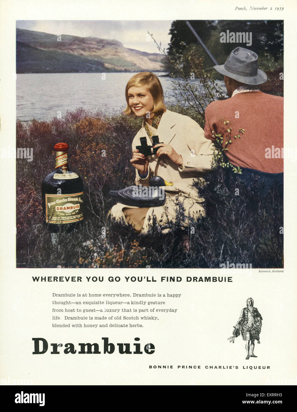 1950s UK Drambuie Magazine Advert Stock Photo Alamy