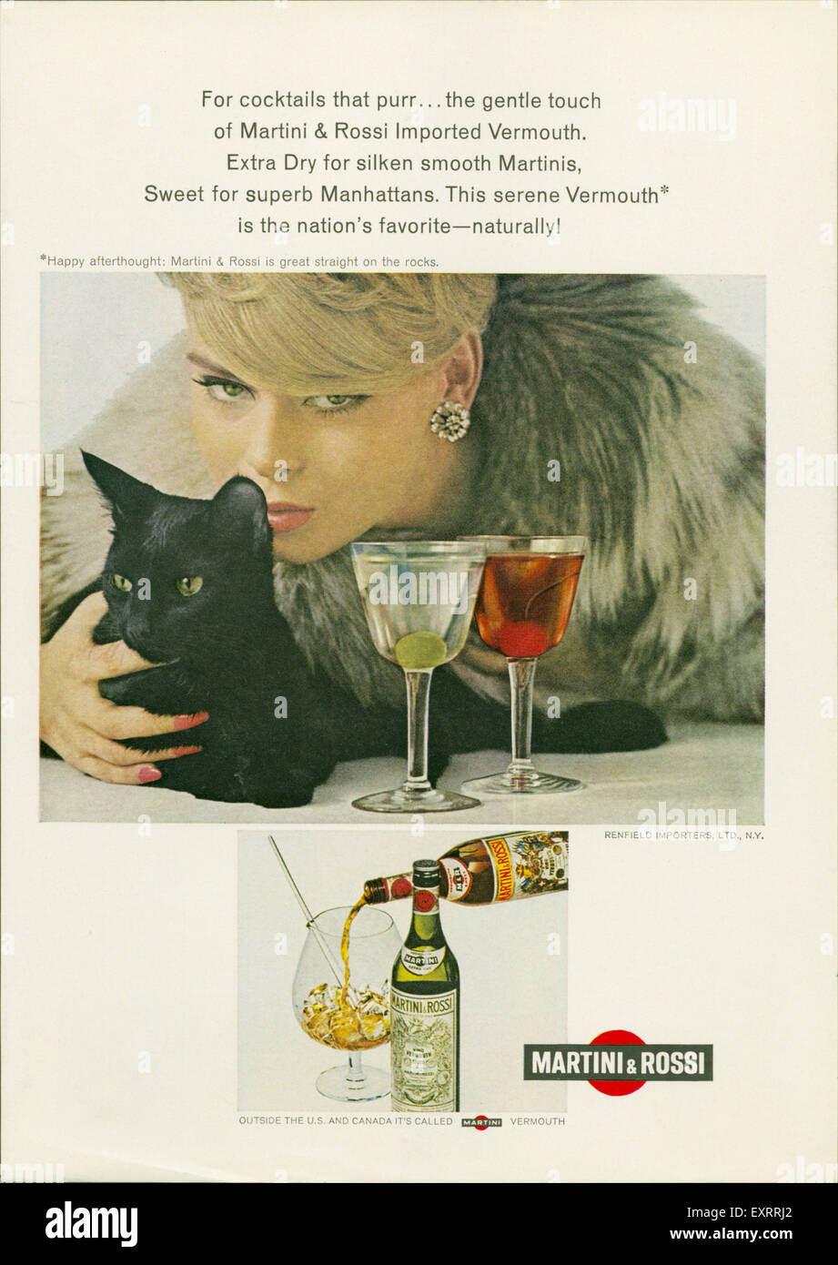 1960s USA Martini Magazine Advert Stock Photo