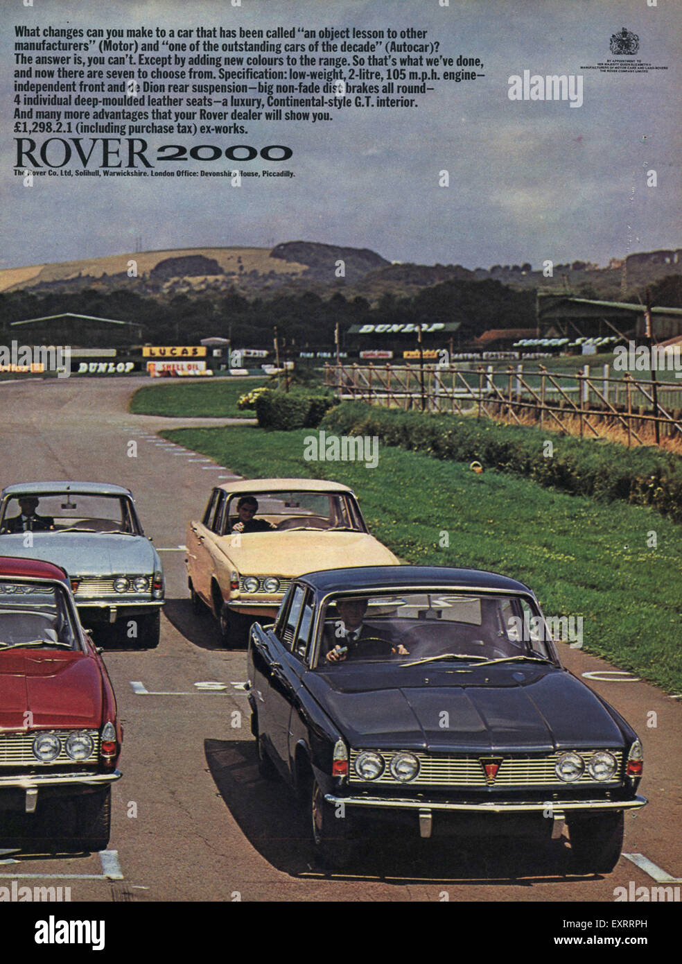1960s UK Rover Magazine Advert Stock Photo - Alamy