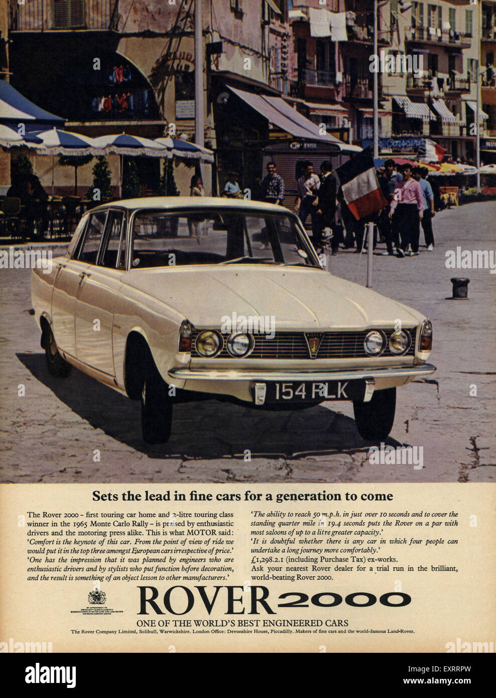 1960s UK Rover Magazine Advert Stock Photo - Alamy