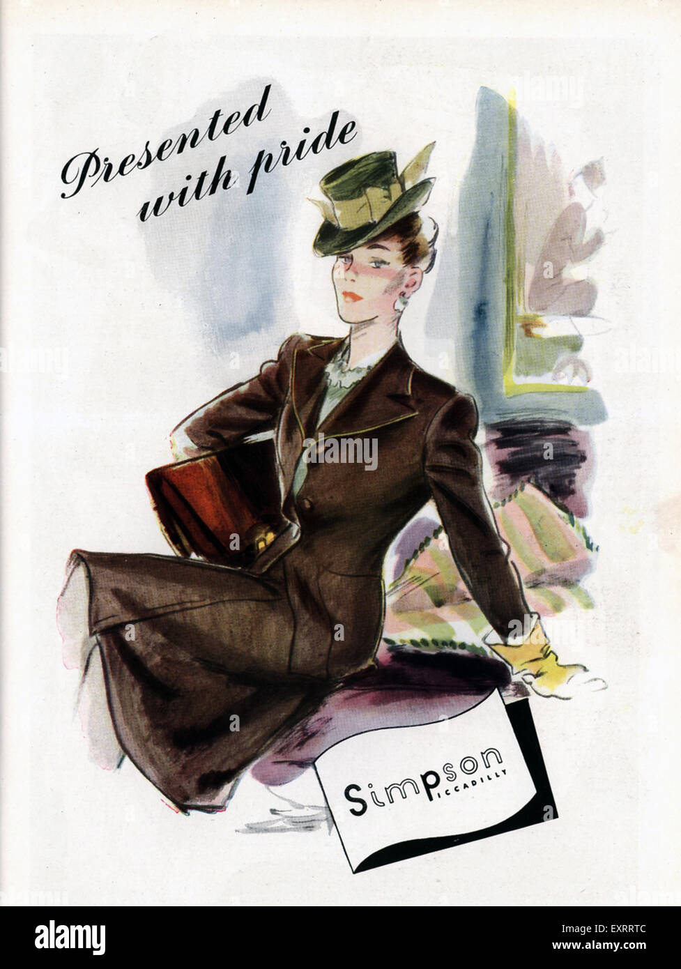 1940s UK Simpson Magazine Advert Stock Photo
