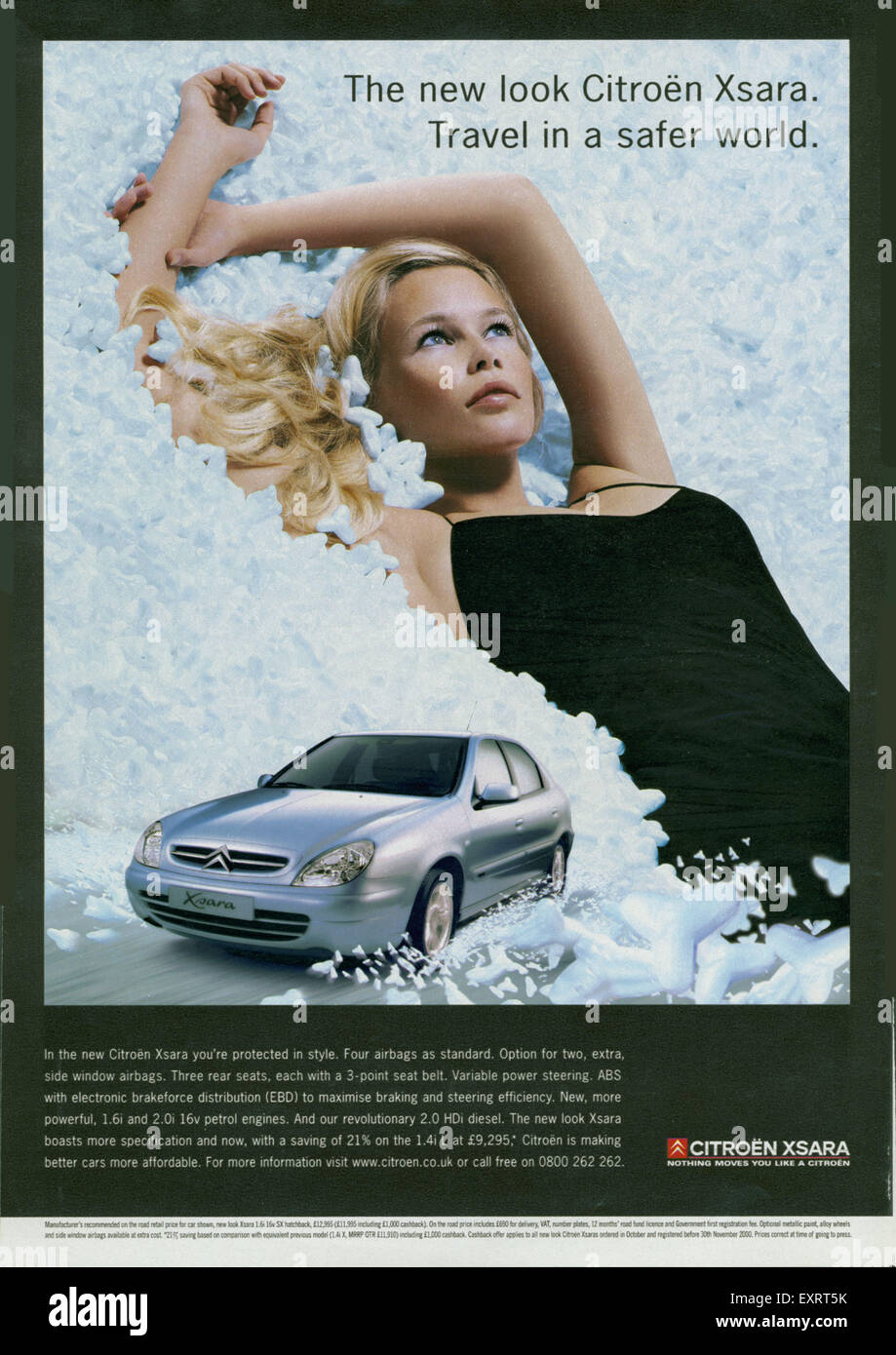 2000s UK Citroen Xsara Magazine Advert Stock Photo