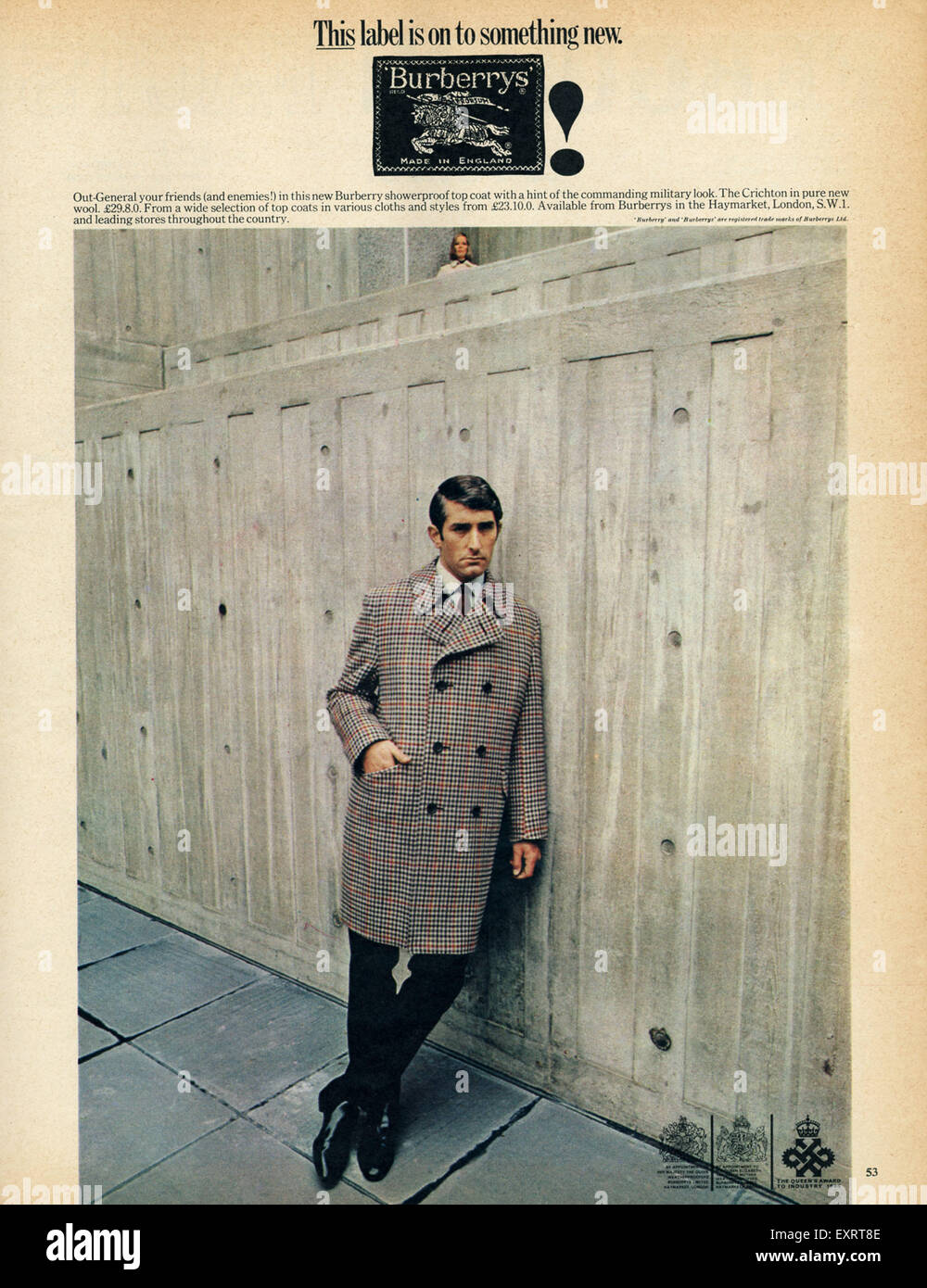 1960s UK Burberry Magazine Advert Stock Photo - Alamy