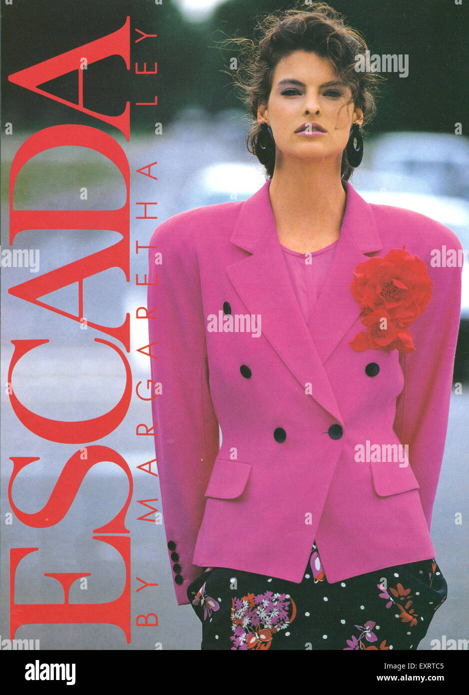 1990s UK Escada Magazine Advert Stock Photo
