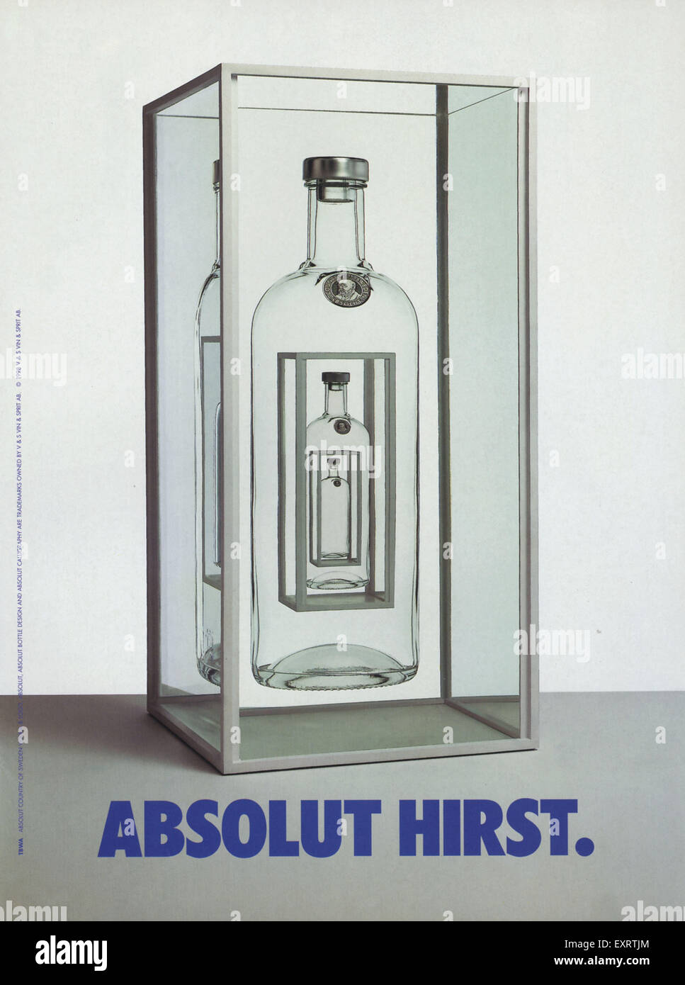 1990s USA Absolut Magazine Advert Stock Photo