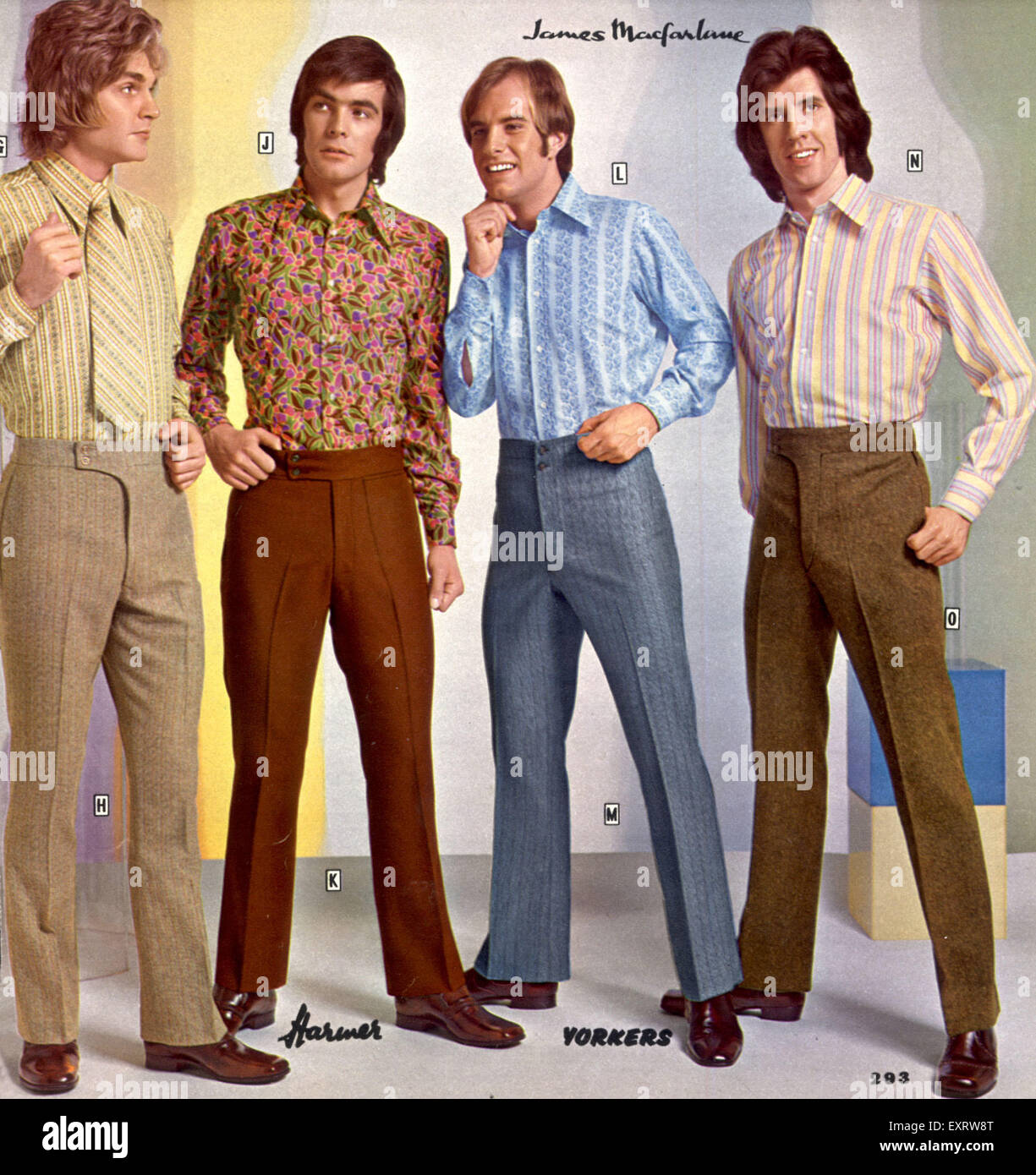 1970s UK Mens Fashion 1970s Catalogue/ Brochure Plate Stock Photo - Alamy