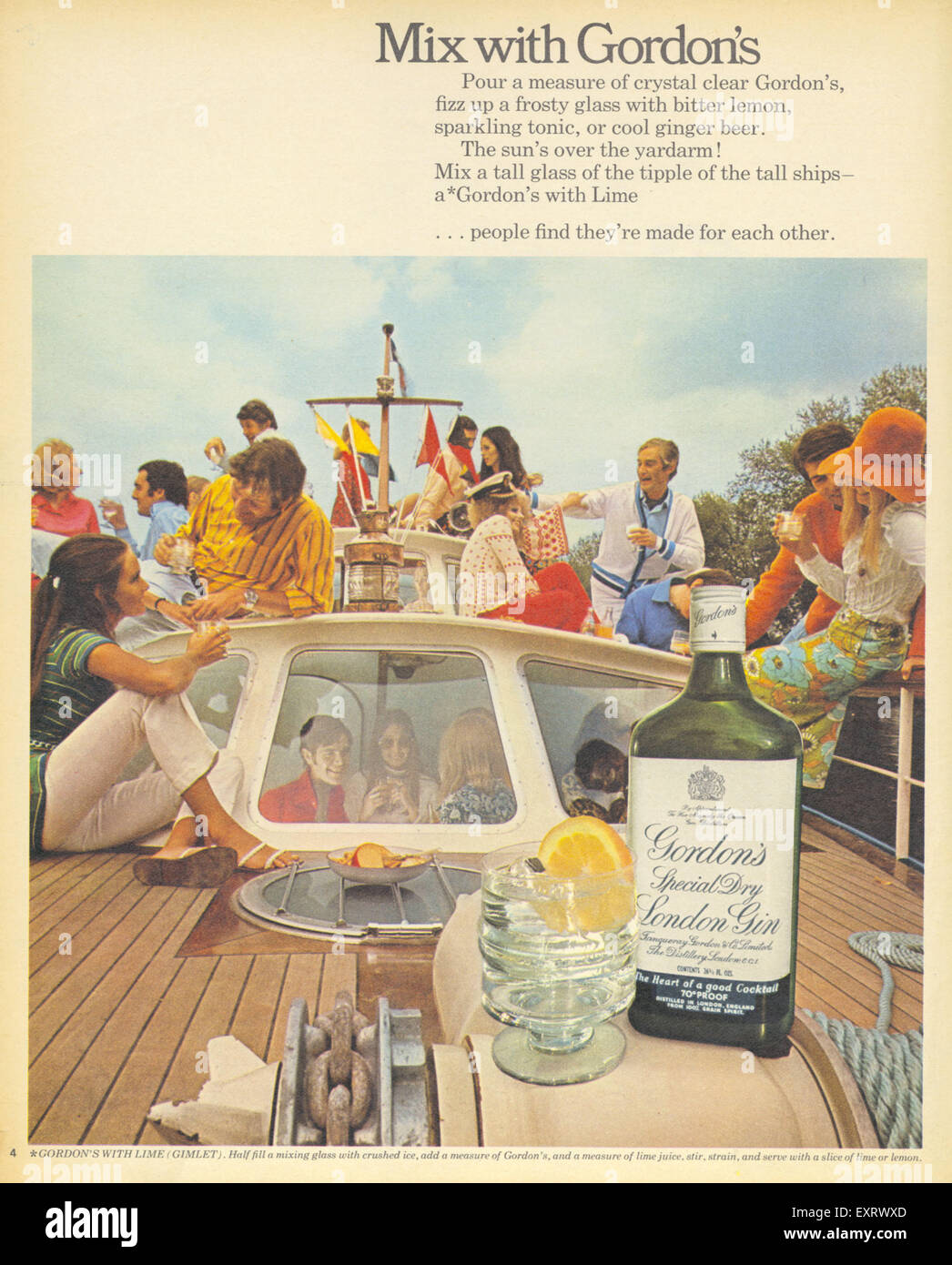 80s GORDONS GIN Advertisement 8x11 Vintage Alcohol Ad Beach 