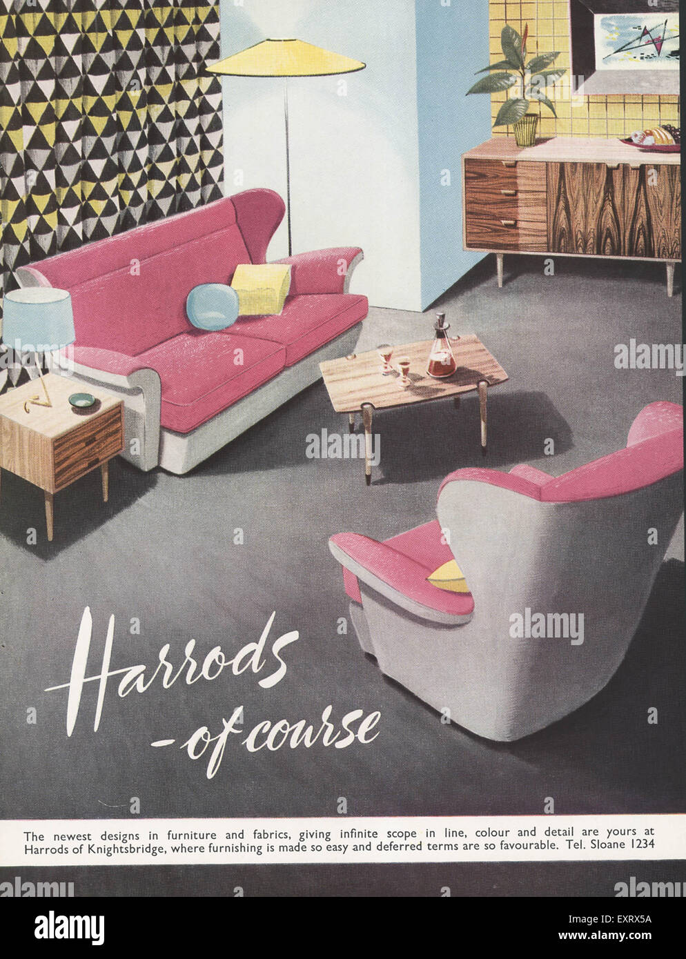 1940s Uk Harrods Magazine Advert Stock Photo 85347958 Alamy