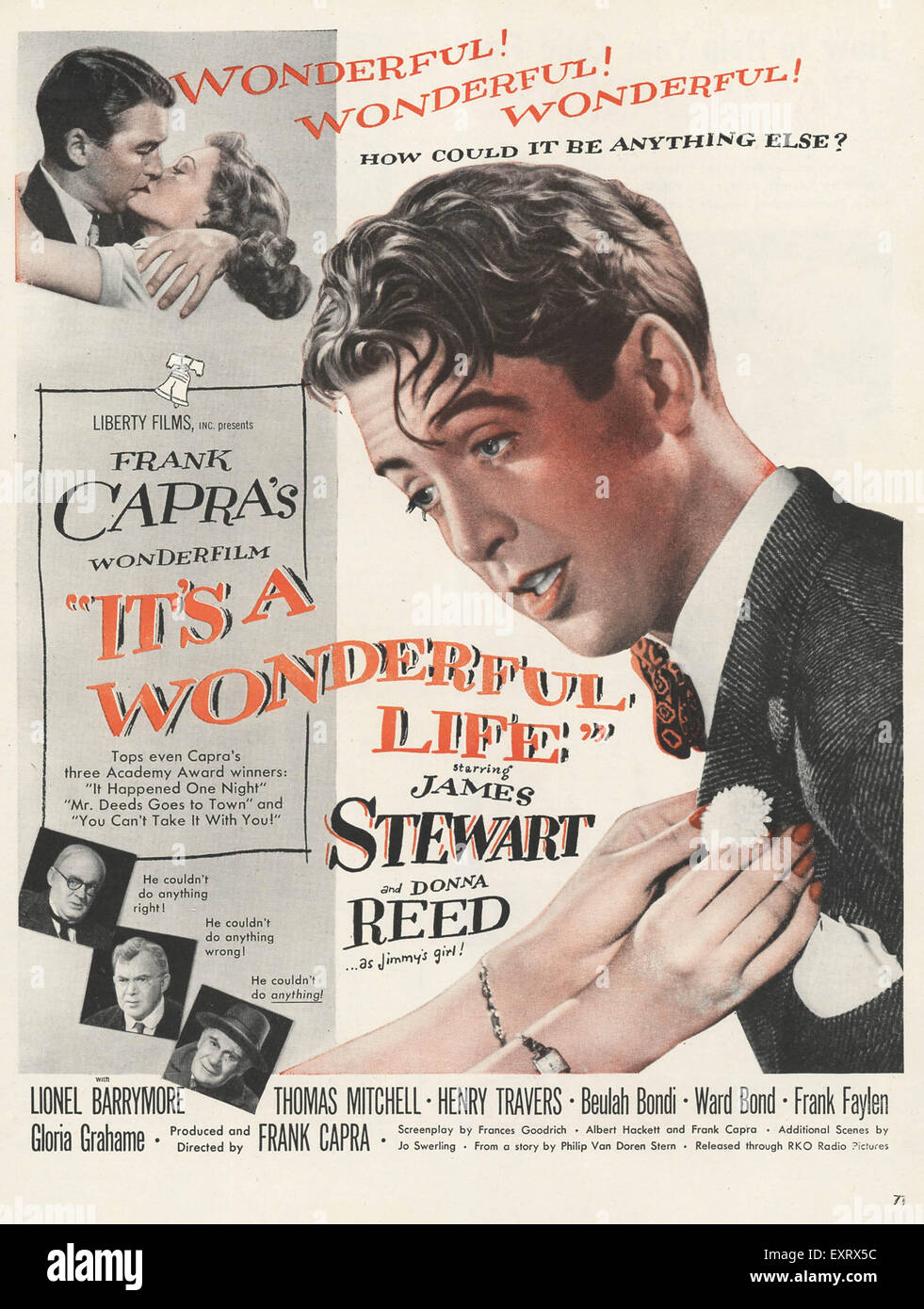 1940s USA It's A Wonderful Life Film Poster Stock Photo