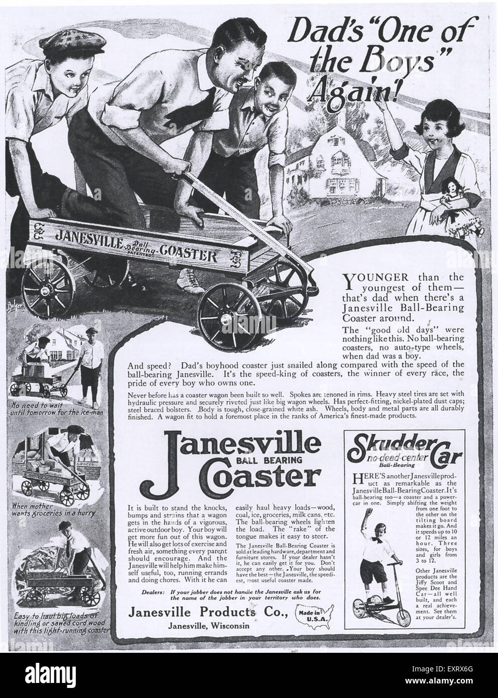 1910s USA Janesville Magazine Advert Stock Photo