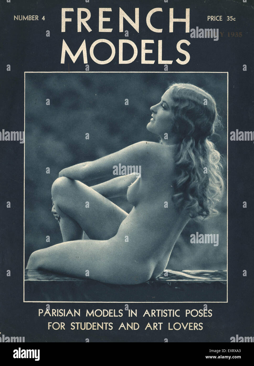 1930s USA French Models Magazine Cover Stock Photo
