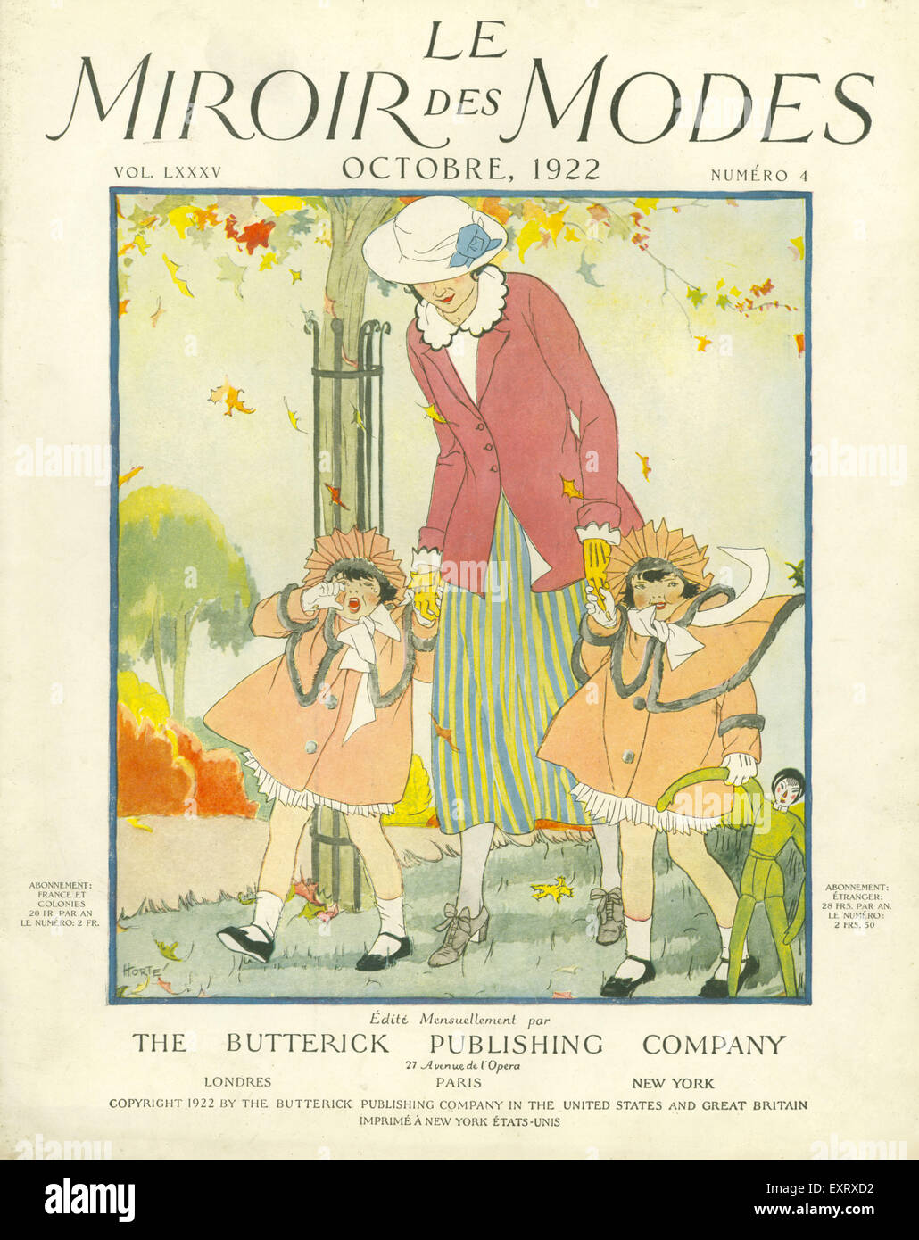 1920s France Le Miroir des Modes Magazine Cover Stock Photo - Alamy