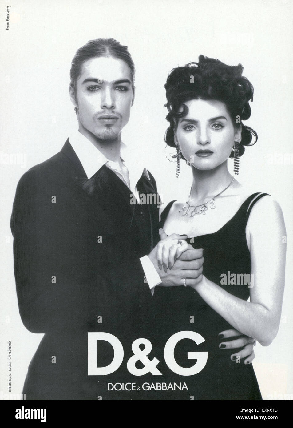 1990s UK Dolce & Gabbana Magazine Advert Stock Photo - Alamy