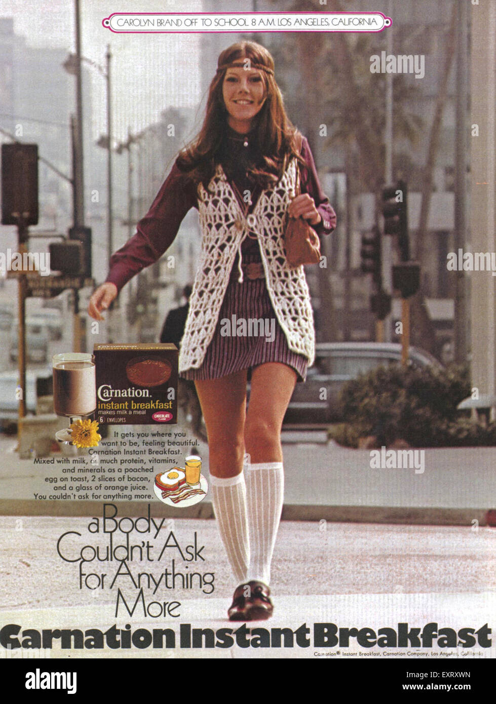 1970s USA Carnation Instant Breakfasts Magazine Advert Stock Photo Alamy