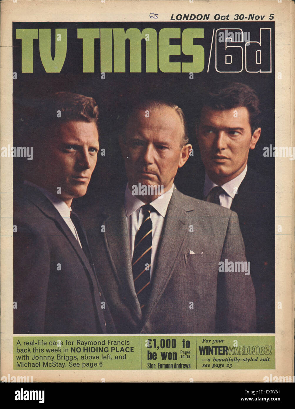 1960s UK TV Times Magazine Cover Stock Photo Alamy