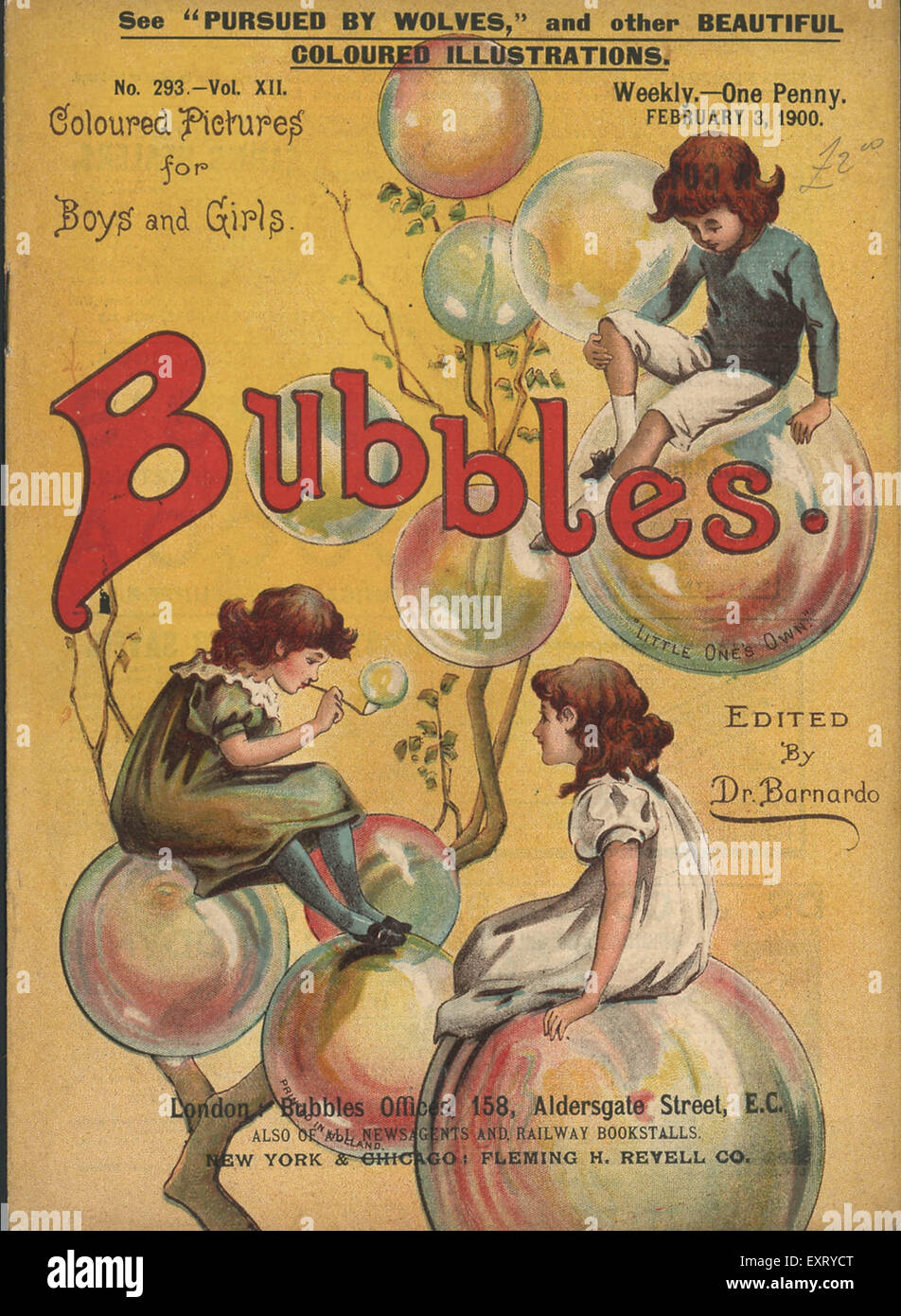 1900s UK Bubbles Magazine Cover Stock Photo