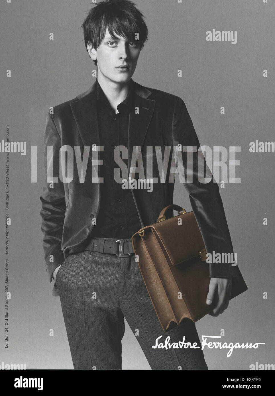 2000s UK Salvatore Ferragamo Magazine Advert Stock Photo