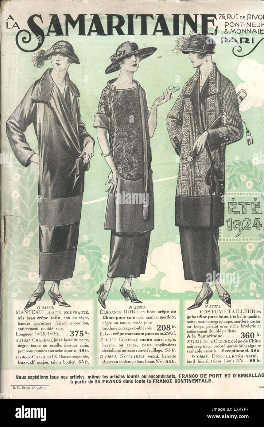 1920s france La Samaritaine Catalogue Cover Stock Photo - Alamy