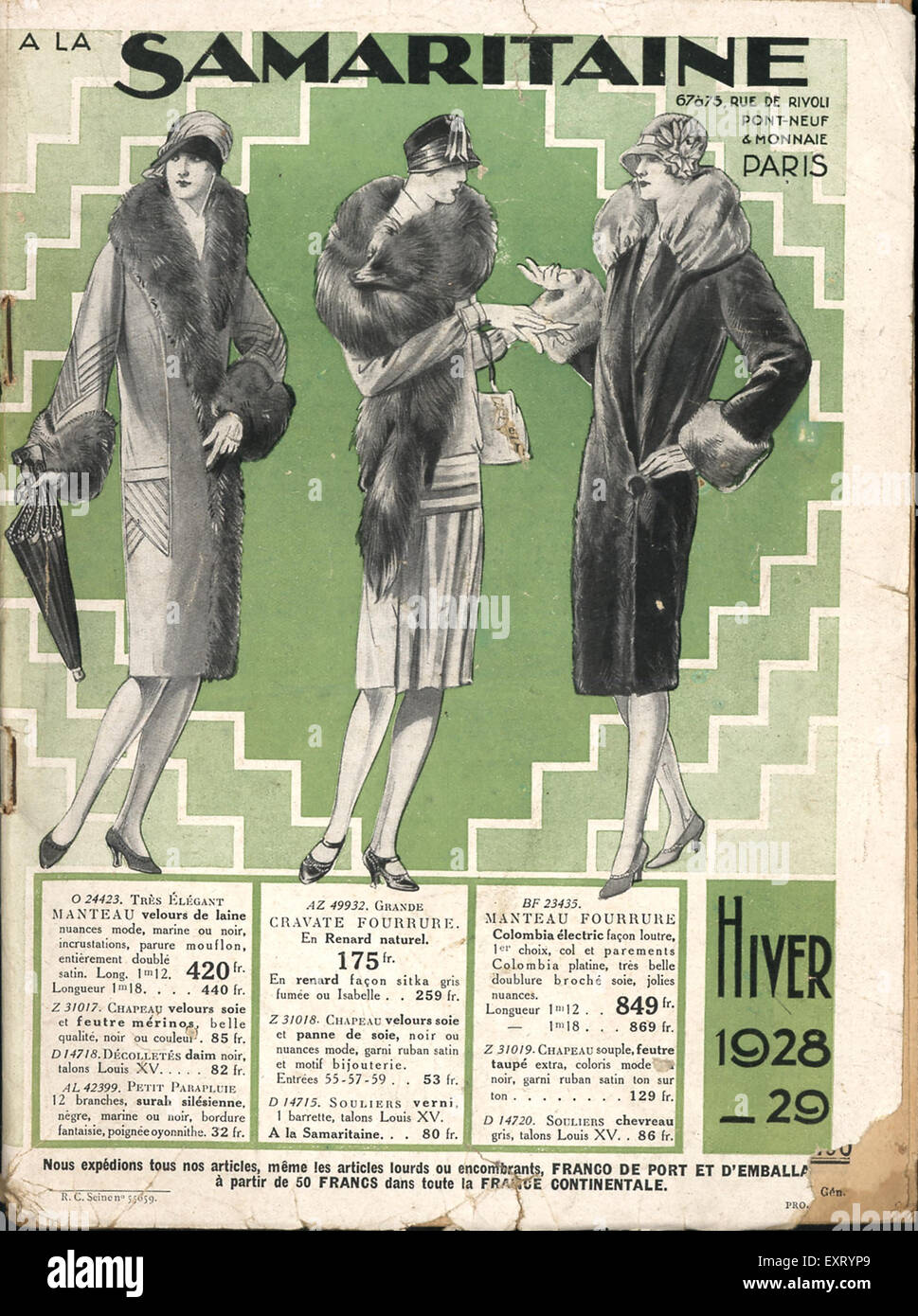 1920s France La Samaritaine Catalogue Cover Stock Photo - Alamy