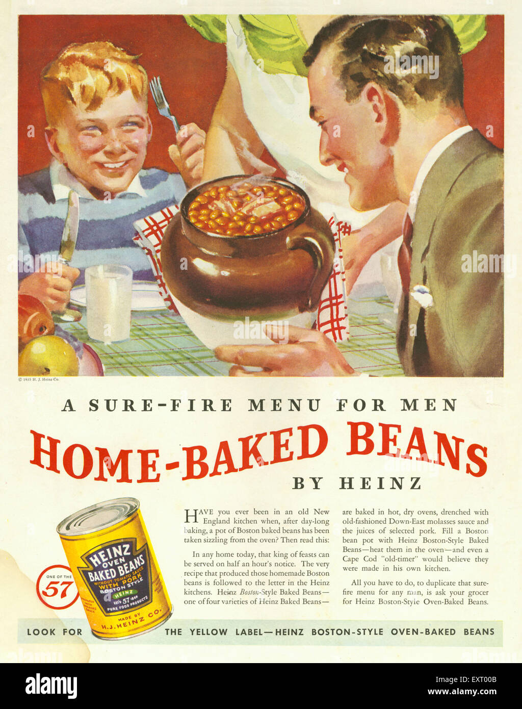 1930s USA Heinz Beans Magazine Advert
