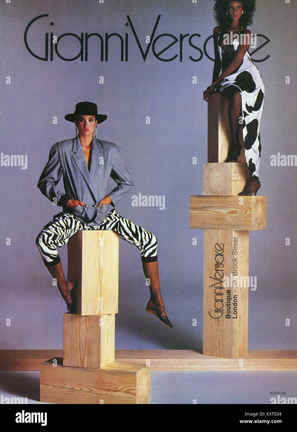 1980s UK Gianni Versace Magazine Advert Stock Photo - Alamy