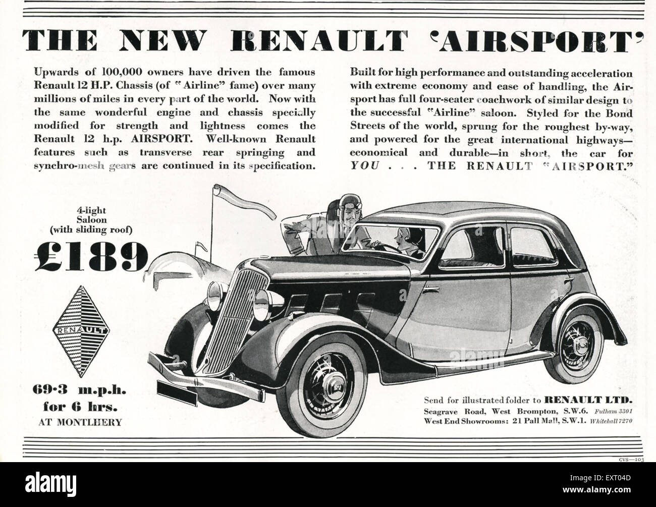 Uk renault magazine advert hi-res stock photography and