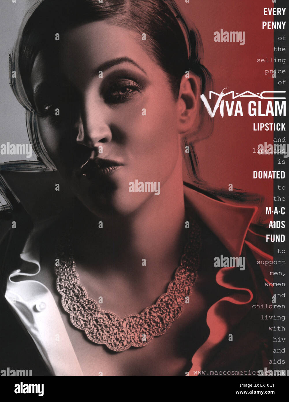 2000s UK MAC Viva Glam, M.A.C Magazine Advert Stock Photo