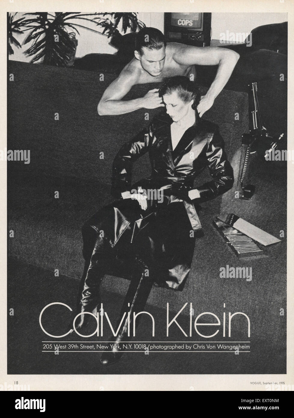 1970s USA Calvin Klein Magazine Advert Stock Photo - Alamy