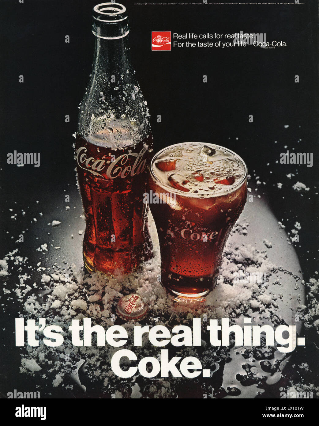 1970s USA Coca Cola Magazine Advert Stock Photo - Alamy