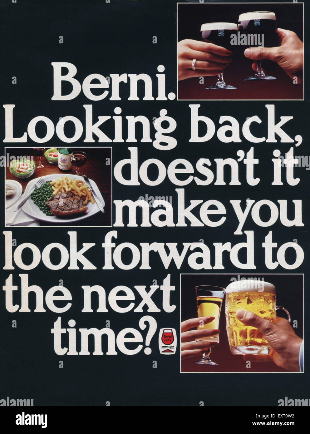 1970s UK Berni Magazine Advert Stock Photo